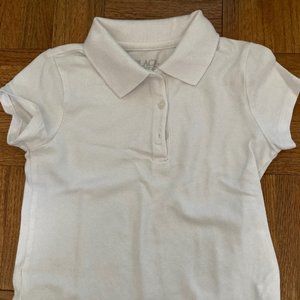 Girls White Polo x2